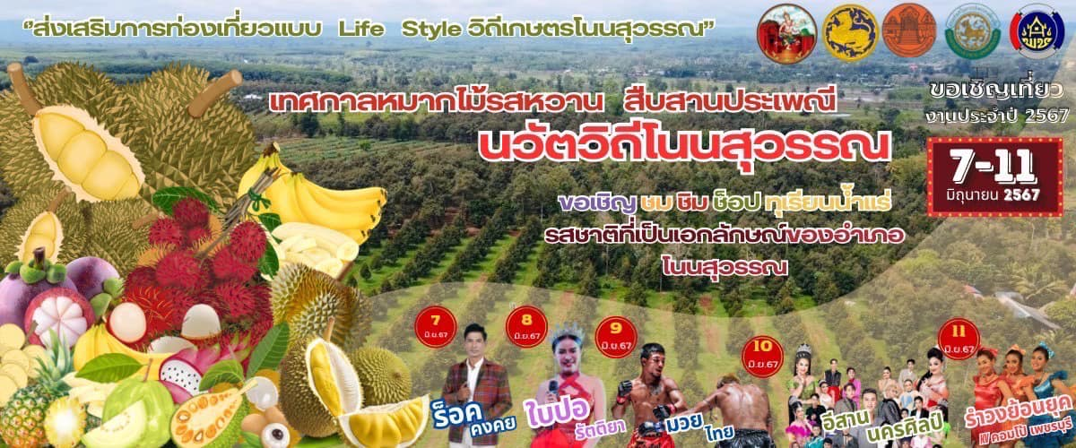 เทศกาลหมากไม้รสหวาน สืบสานประเพณี นวัตวิถีโนนสุวรรณ (งานของดีโนนสุวรรณ) ปี 2567