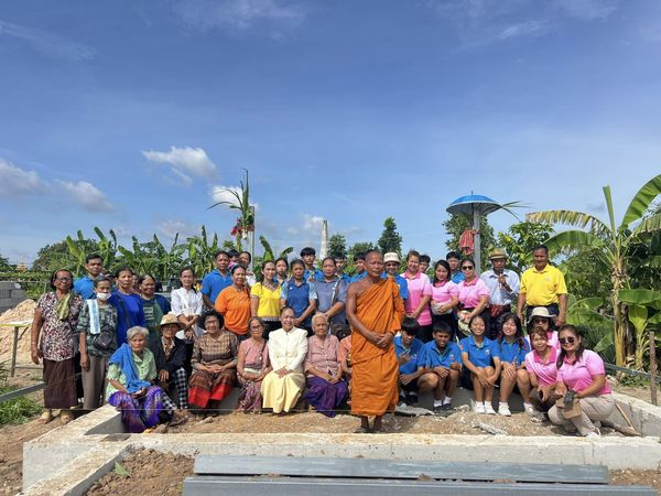 พิธียกเสาเอกเสาโท บ้านพักผู้สูงอายุ ณ วัดโนนสุวรรณ